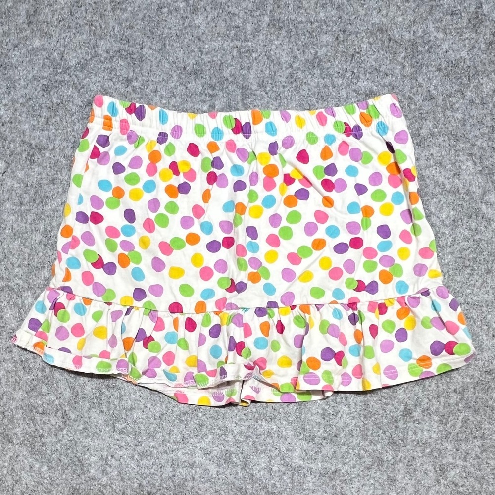 Circo Girls Multi‎ Color Polka Dot Ruffle Skort Size S 6/6X White Cotton